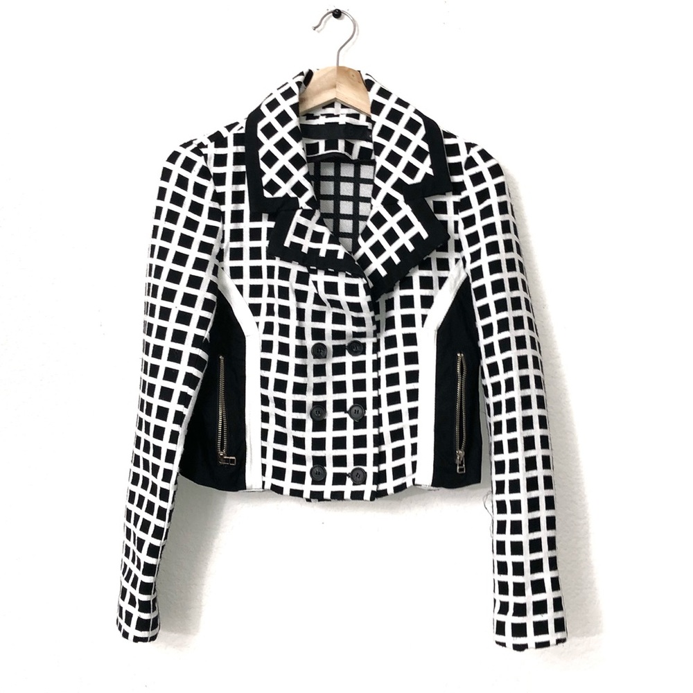 L.A.M.B. Checkered Moto Jacket 6 EUC